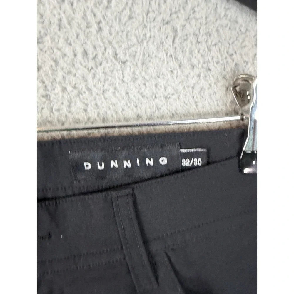 Dunning Pants Mens 32x30 Black Microfiber Stretch Chino Golf Casual Mens Travel